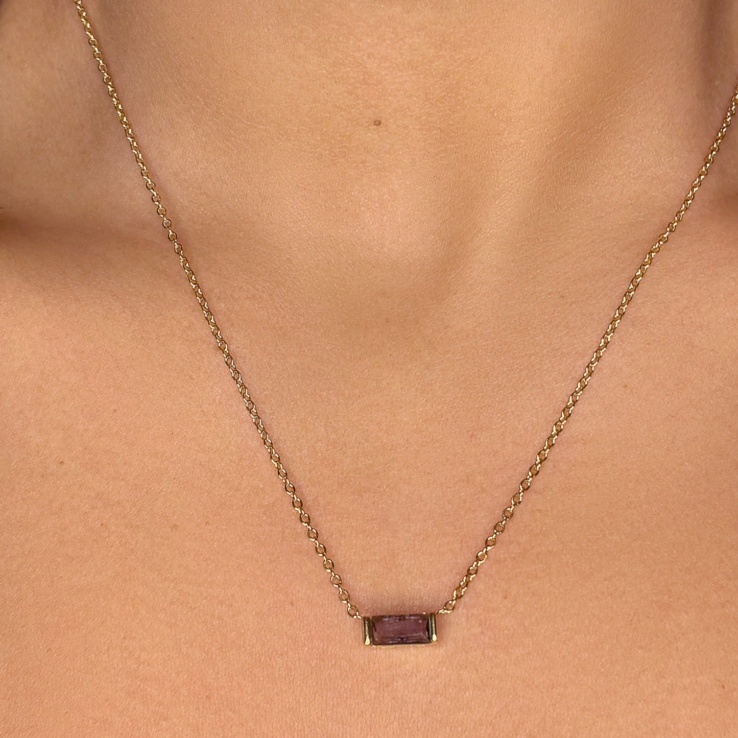 Tile Single Stone Necklace